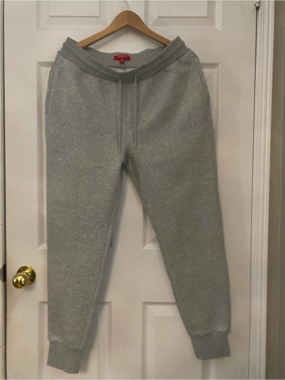 Guess Light Gray Fleece Joggers with Drawstring #16